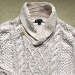 J Crew cable knit shawl collar